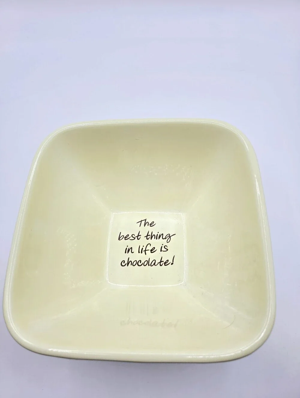 Chocolat Plain Jane Polka Dot Serving Bowl, The Best Thing in Life is Chocolate!